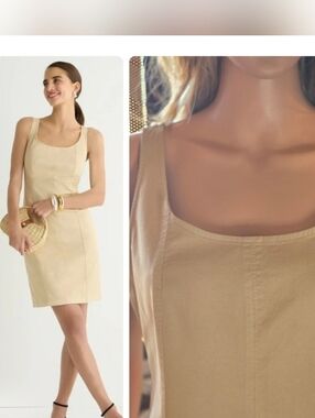 J.Crew Fitted Lightweight Chino Dress Tan Khaki BP792 Size 4 NWT